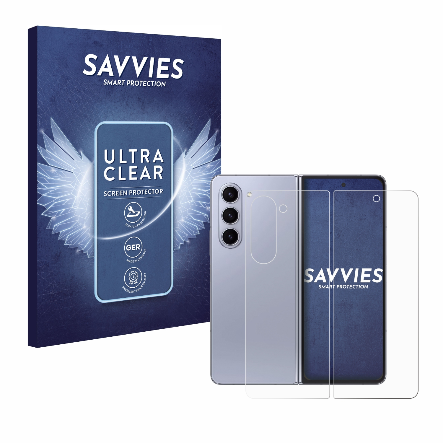 5) Schutzfolie(für Samsung 18x Galaxy SAVVIES klare Z Fold