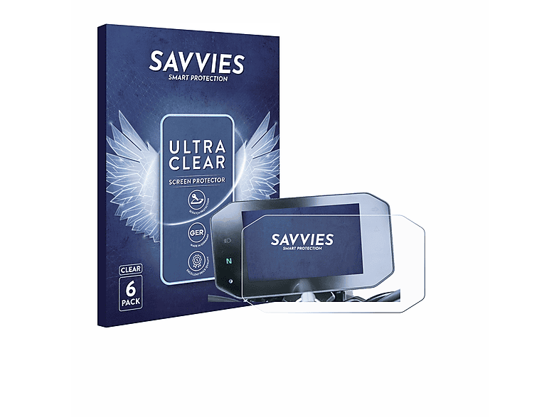 SAVVIES 6x klare Schutzfolie(für VOGE 500AC)