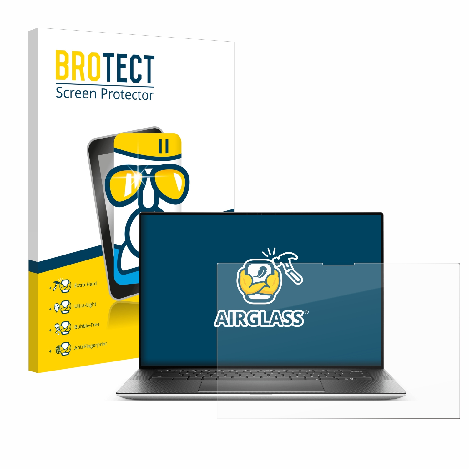 BROTECT Airglass klare Touch) 15 XPS Dell Schutzfolie(für 9530