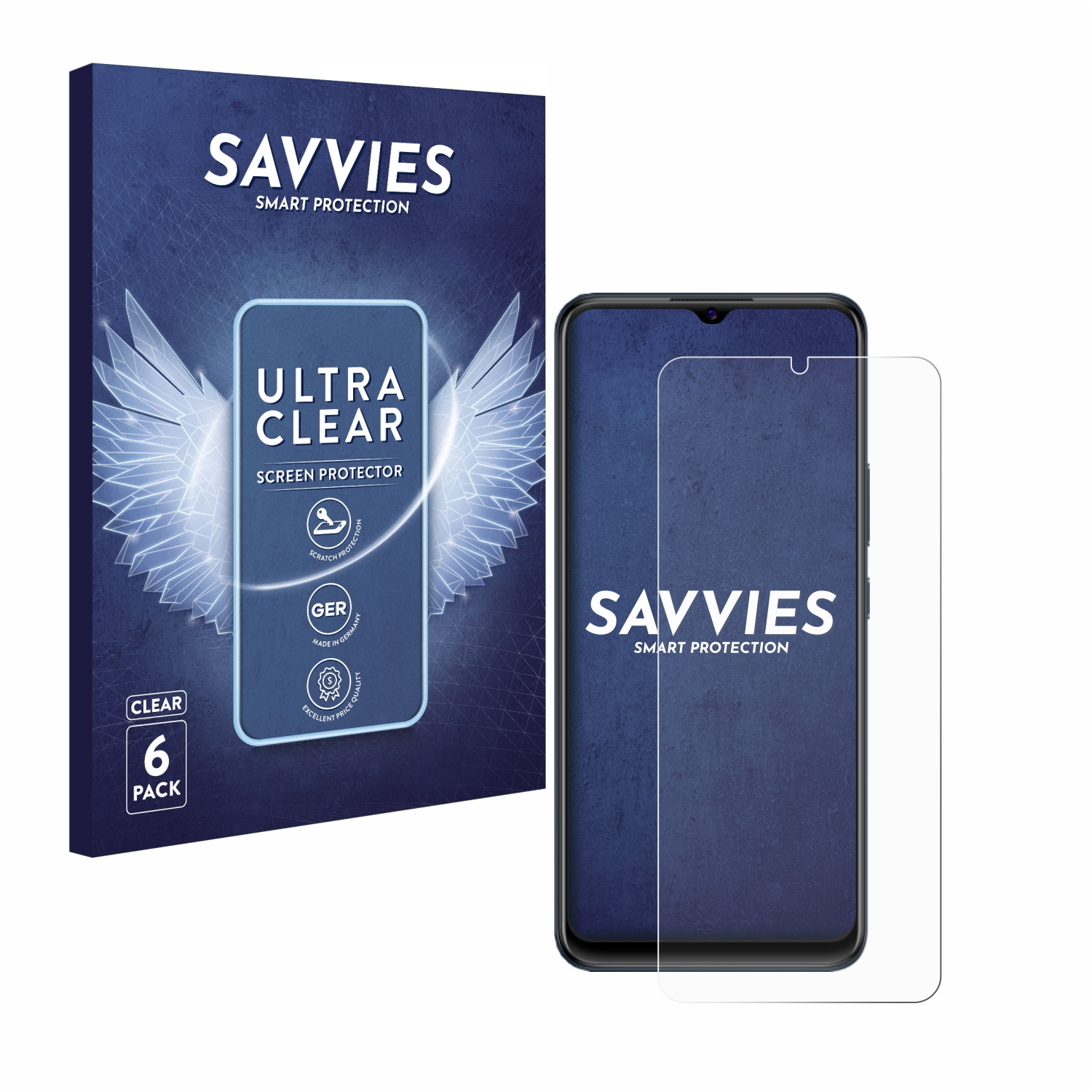 SAVVIES 6x Vivo Y01) klare Schutzfolie(für