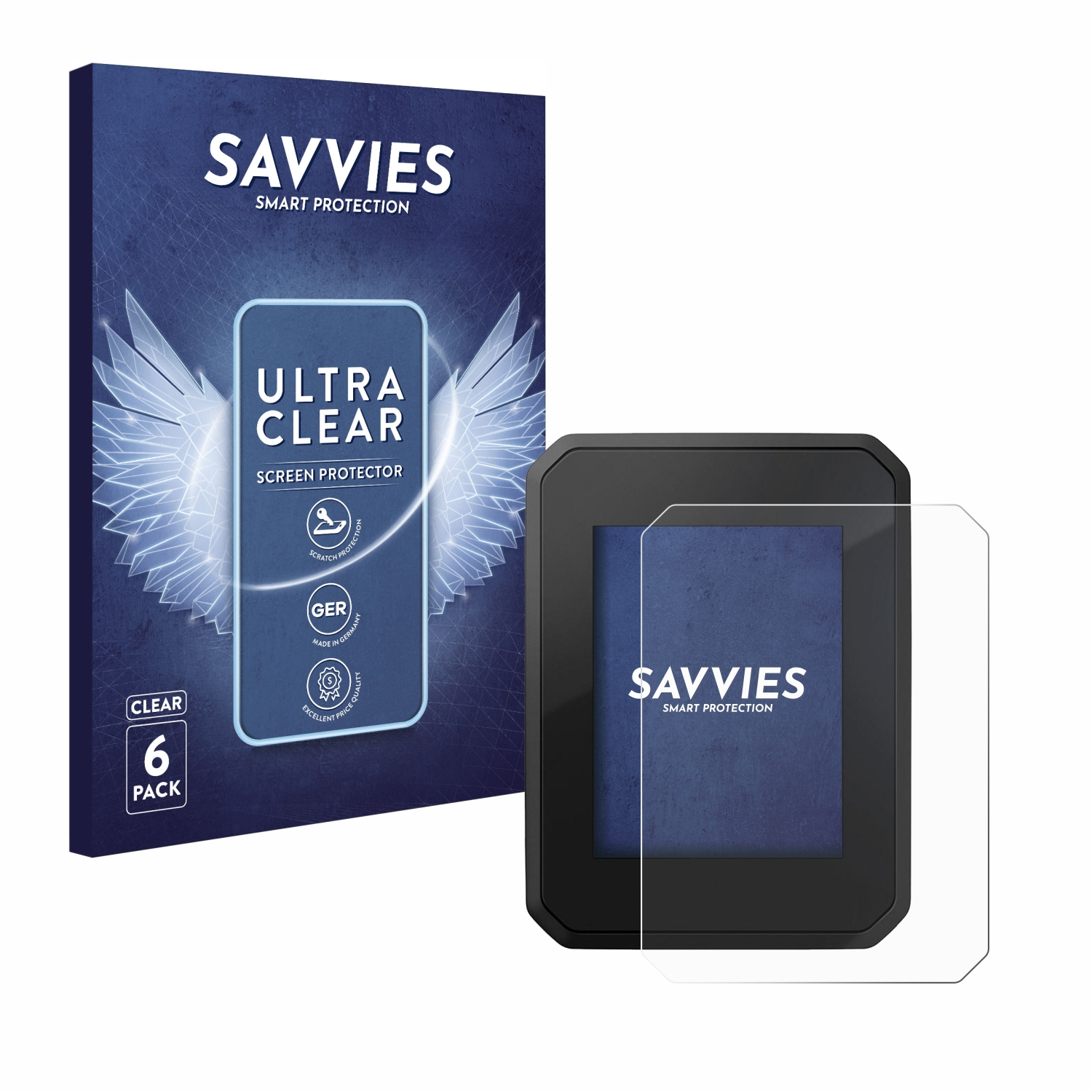 SAVVIES 6x klare Schutzfolie(für FIT Display Compact)