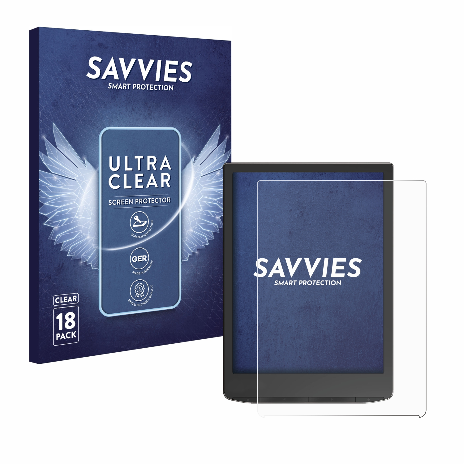 PocketBook 4) Schutzfolie(für SAVVIES InkPad klare 18x