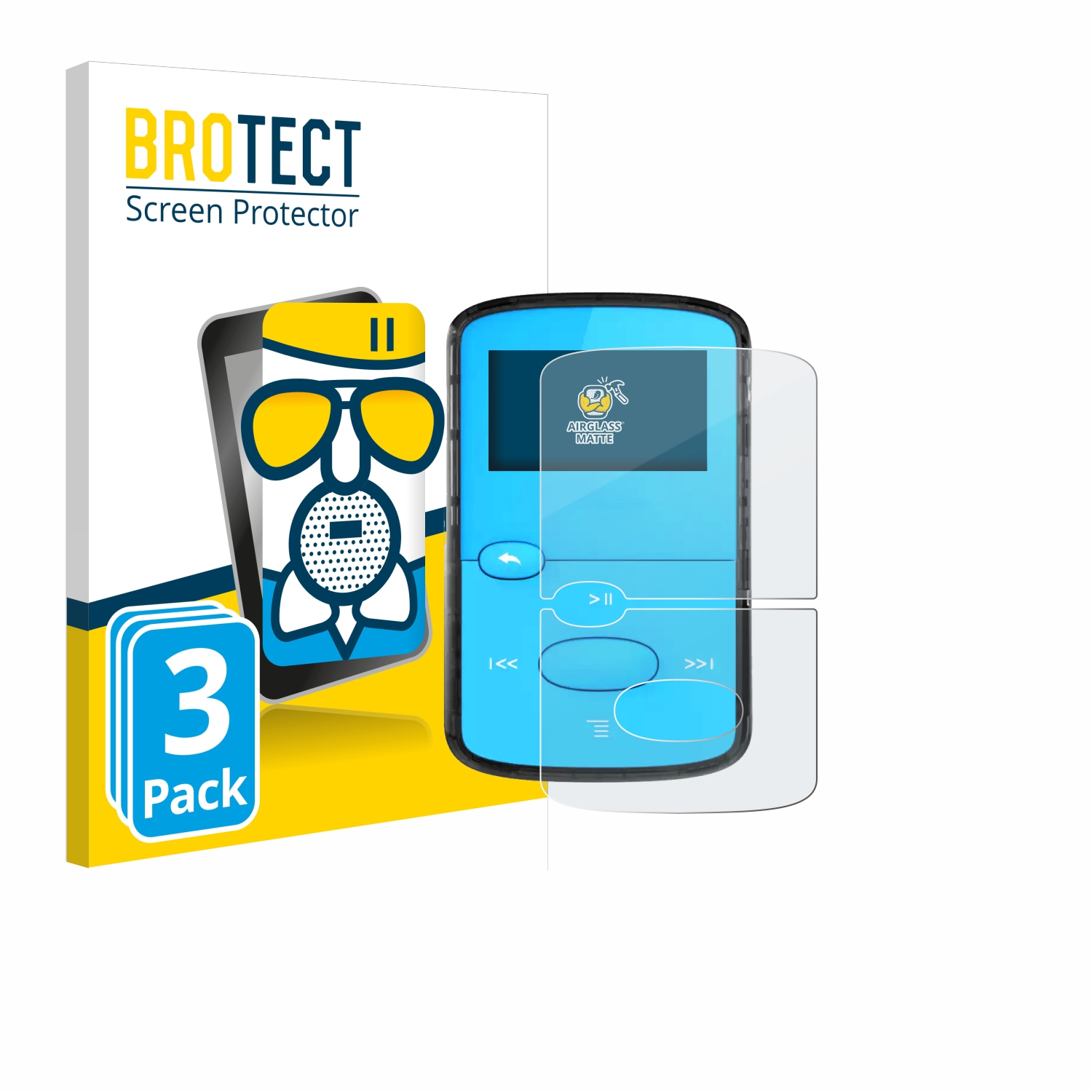 BROTECT 3x Clip SanDisk Airglass matte Schutzfolie(für Jam)