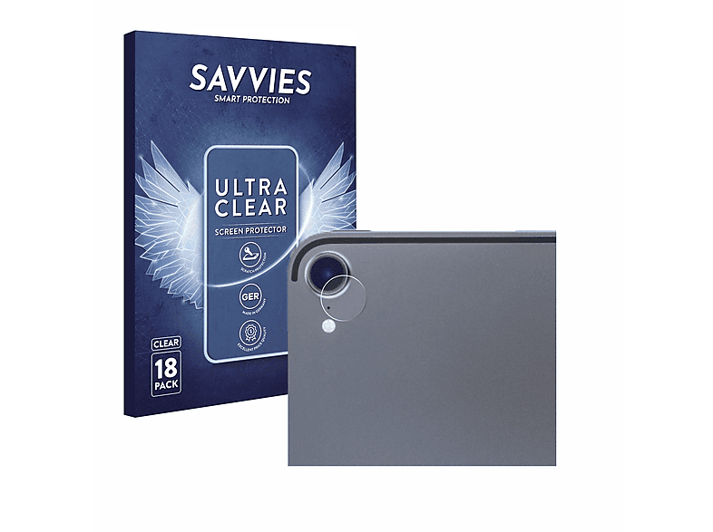 SAVVIES 18x Pro 2018 iPad Apple (3. klare Schutzfolie(für Gen.)) 12.9