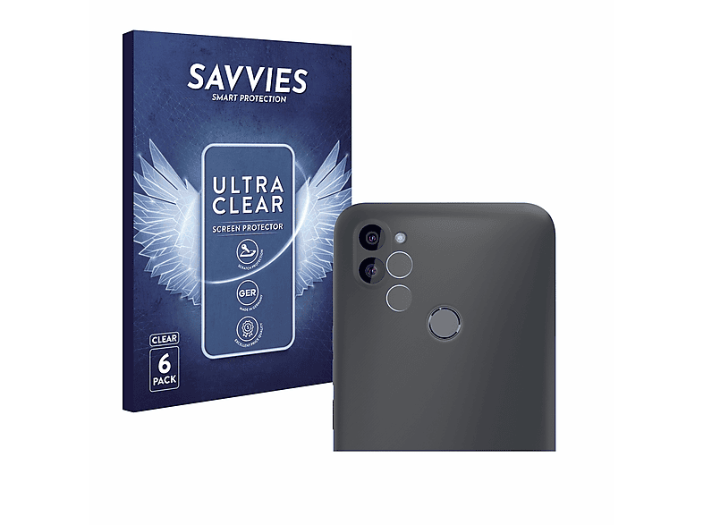 SAVVIES 6x klare Schutzfolie(für Gigaset GS5 Lite)