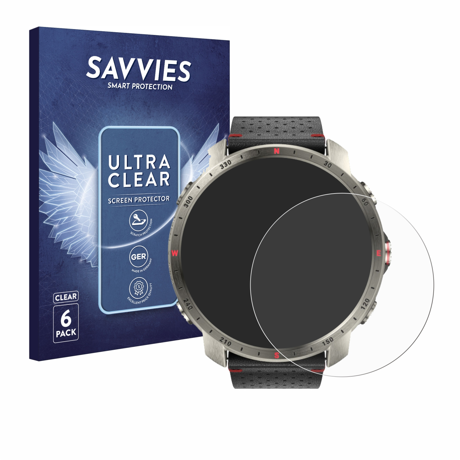 SAVVIES 6x klare Schutzfolie(für Polar Grit Pro Titan) X
