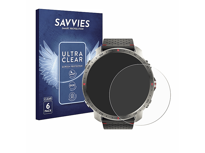 SAVVIES 6x klare Schutzfolie(für Polar Grit X Pro Titan)