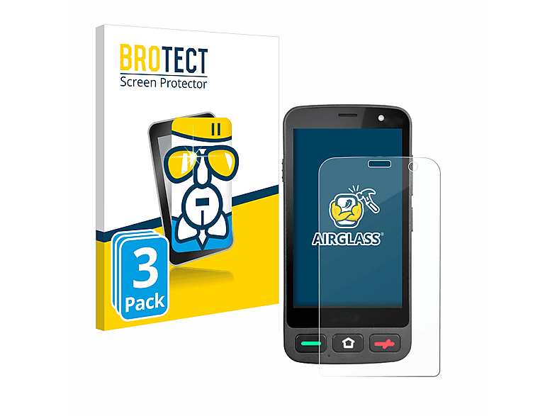 BROTECT 3x Airglass klare Schutzfolie(für Amico Brondi Pocket)