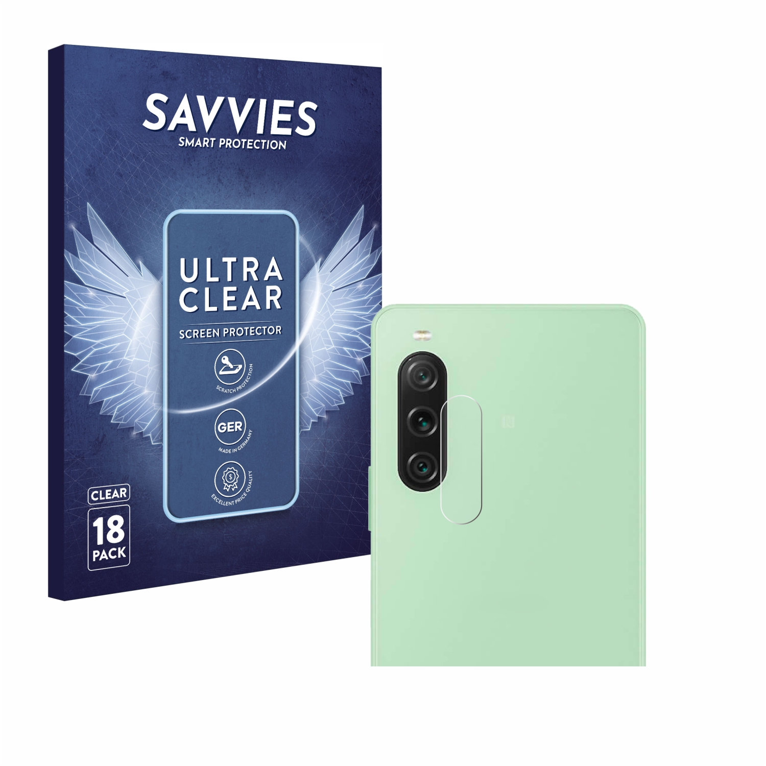 SAVVIES 18x klare Schutzfolie(für Xperia Sony V) 10