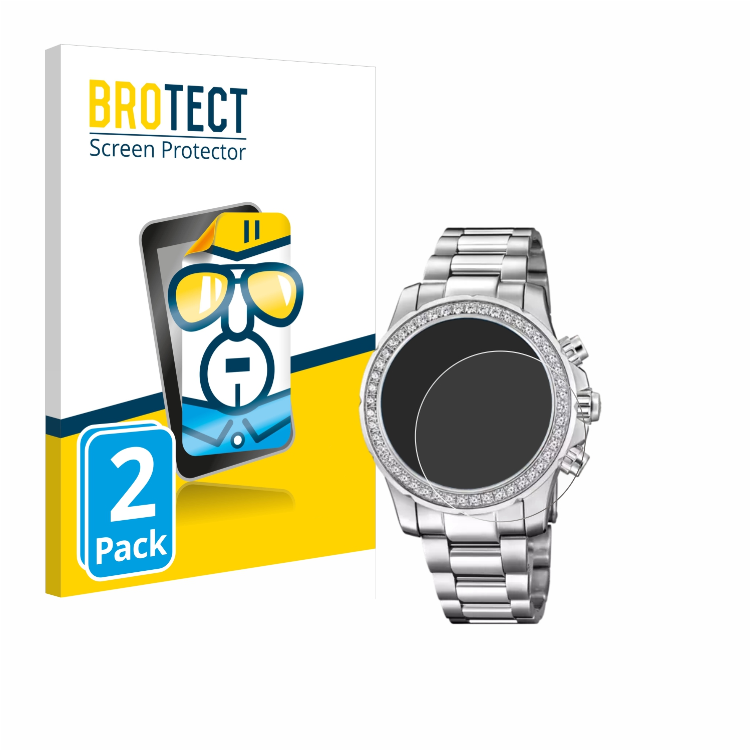 BROTECT 2x klare Schutzfolie(für Jaguar Connected (J980/3)) Lady Smartwatch
