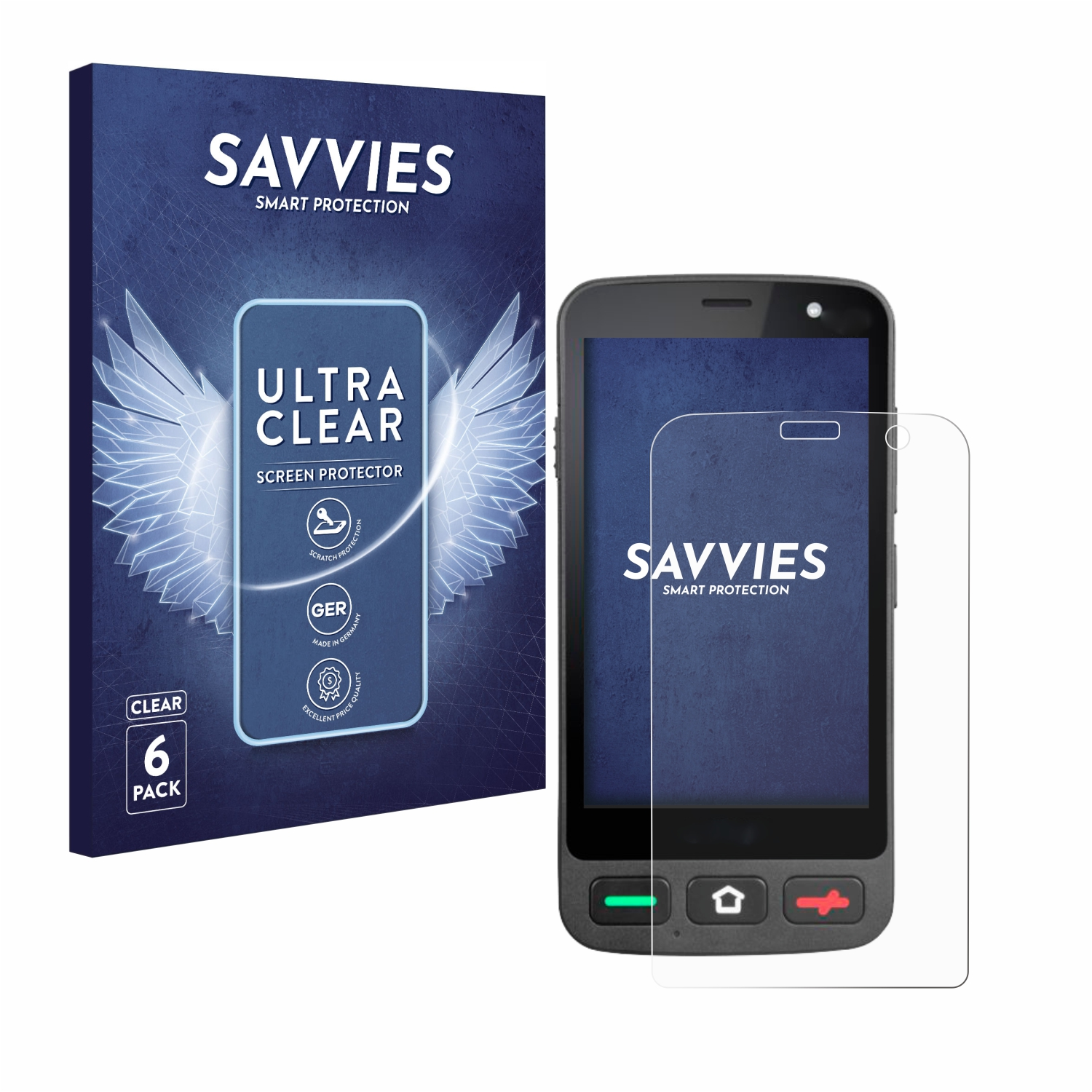SAVVIES 6x klare Schutzfolie(für Amico Pocket) Brondi