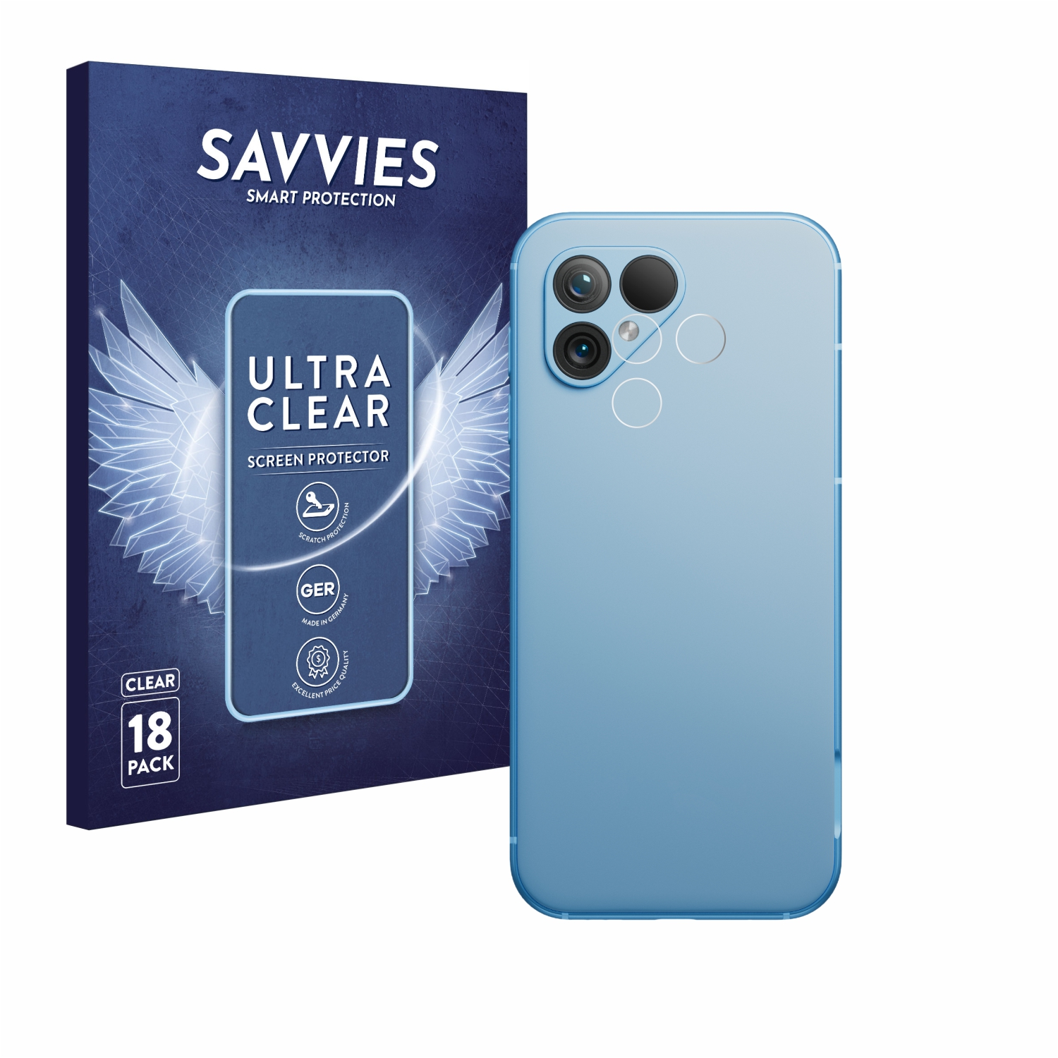 5) SAVVIES Fairphone klare 18x Schutzfolie(für