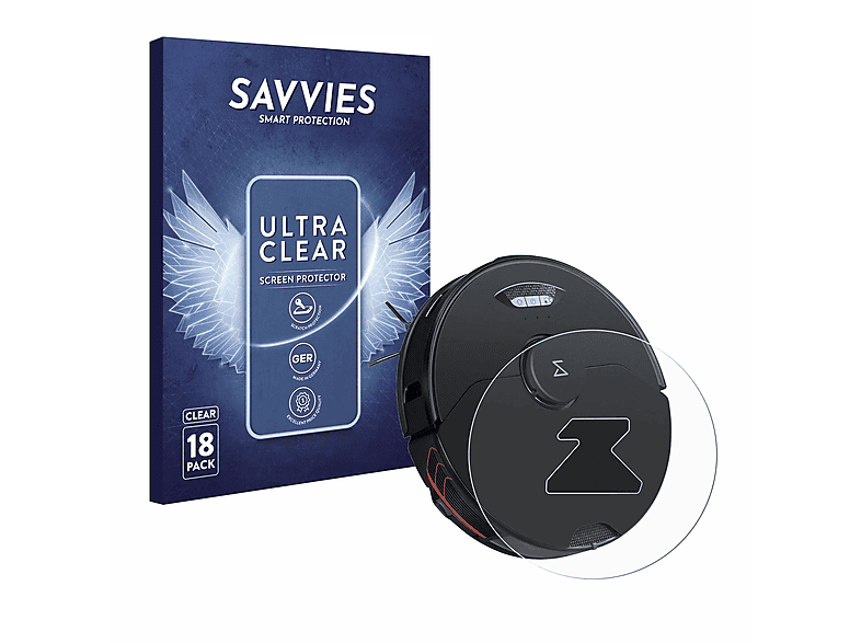 SAVVIES 18x (nur Lidar Roborock S7 klare Modell)) Sensor weißes Schutzfolie(für MaxV
