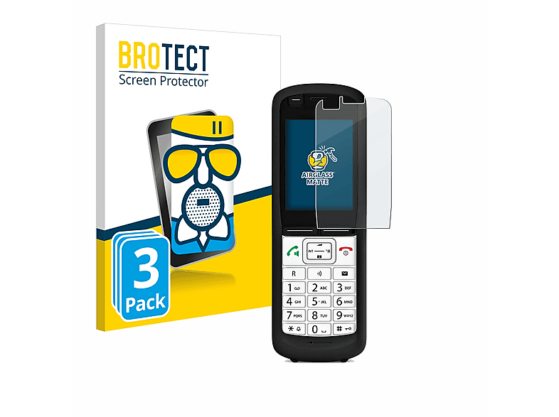 BROTECT 3x Airglass matte Schutzfolie(für Unify OpenScape DECT Phone R6)