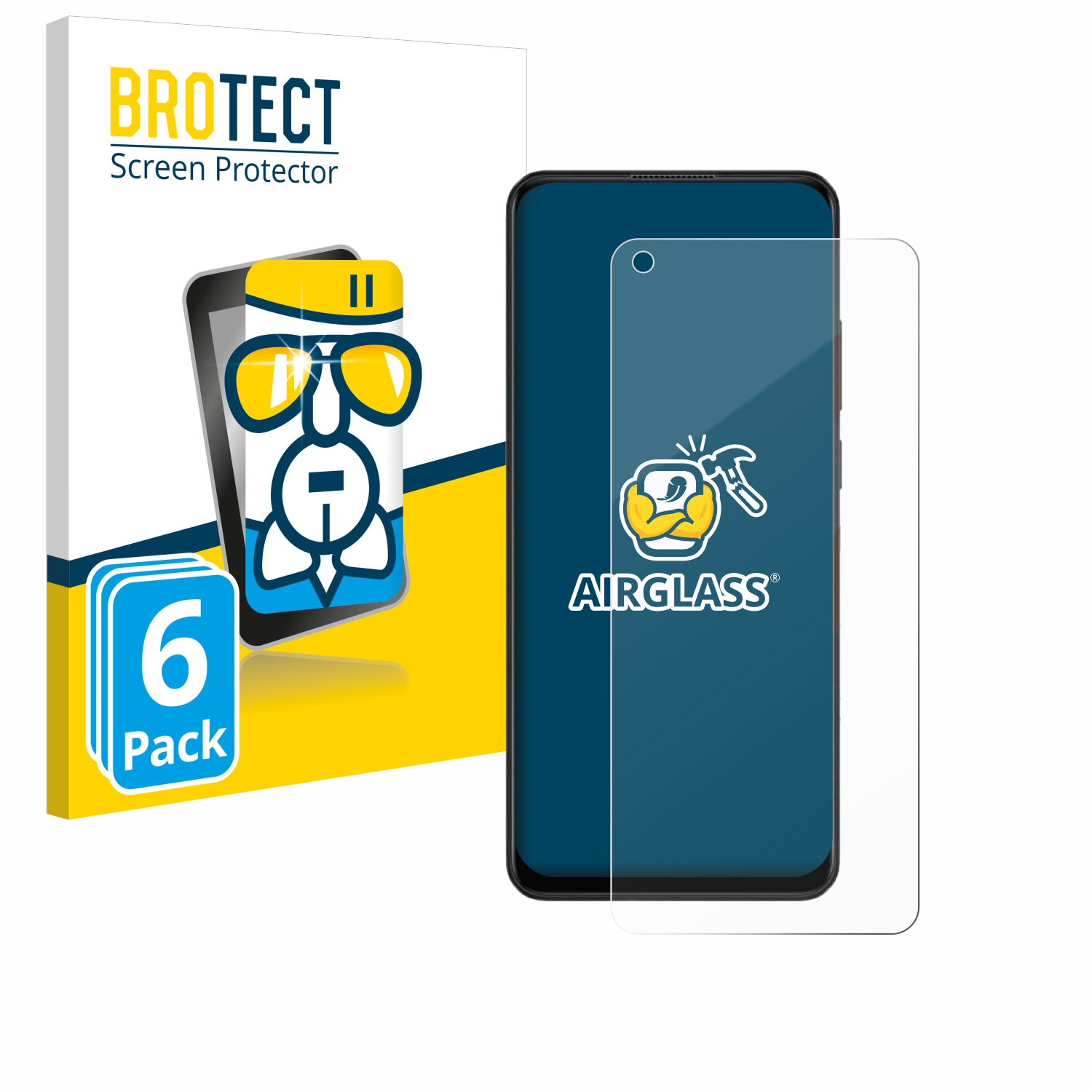 BROTECT 6x klare Airglass Schutzfolie(für Oppo A78 4G)