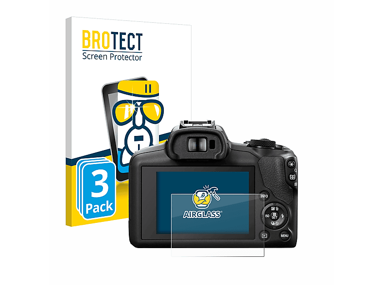 BROTECT 3x Airglass R100) Schutzfolie(für Canon klare EOS