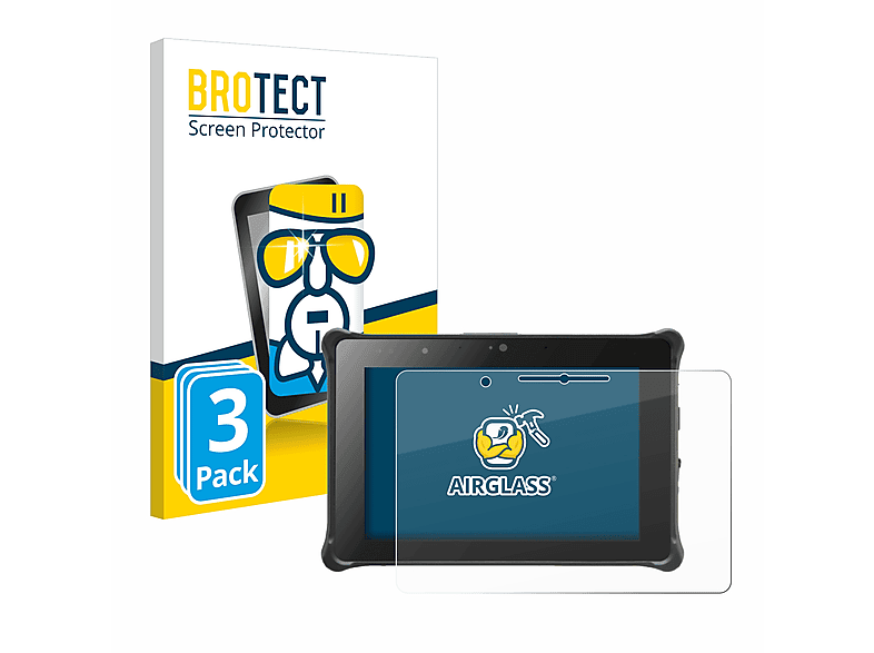 BROTECT 3x Airglass klare Schutzfolie(für R8 Tablet) Durabook