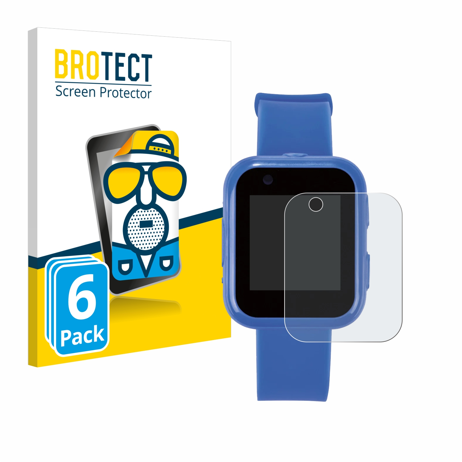 BROTECT 6x matte Schutzfolie(für SilverCrest Smartwatch) Kinder