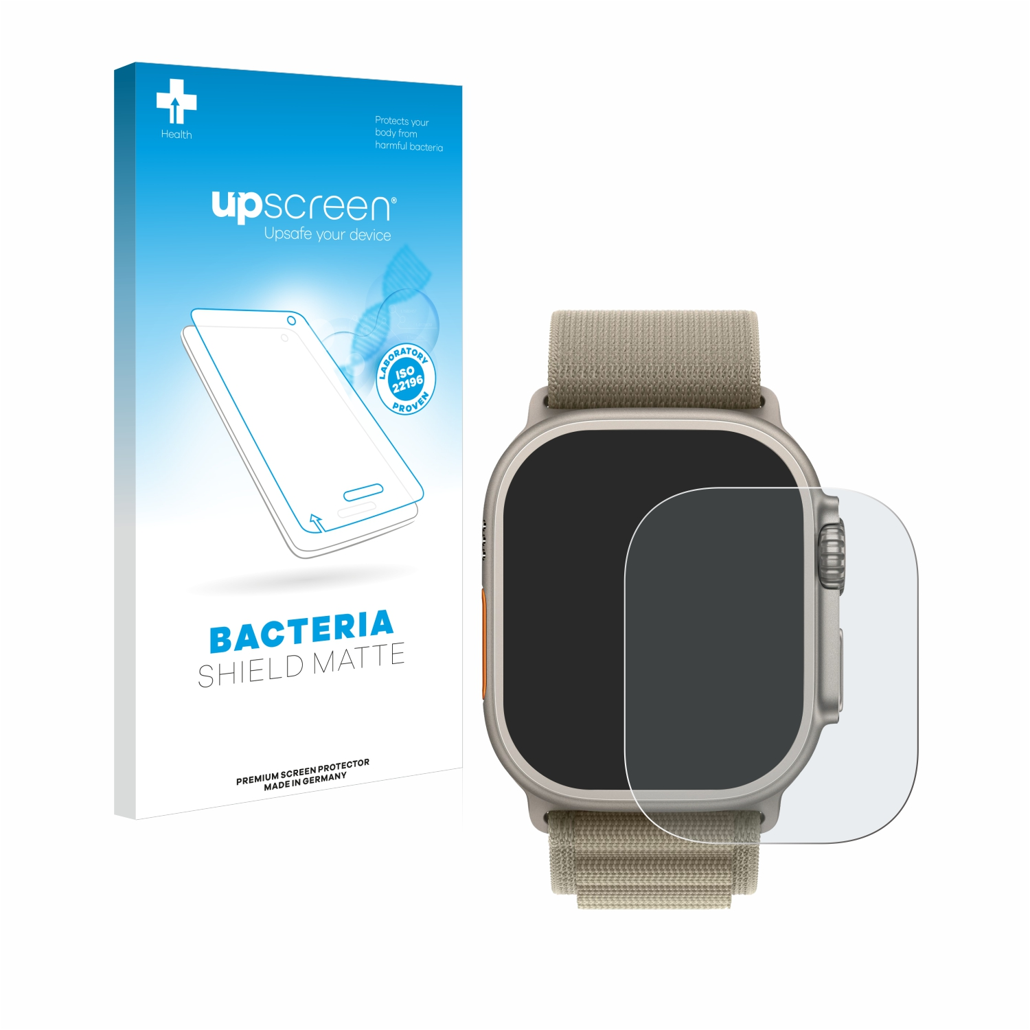 UPSCREEN antibakteriell entspiegelt matte Schutzfolie(für 2 (49 Watch Ultra mm)) Apple