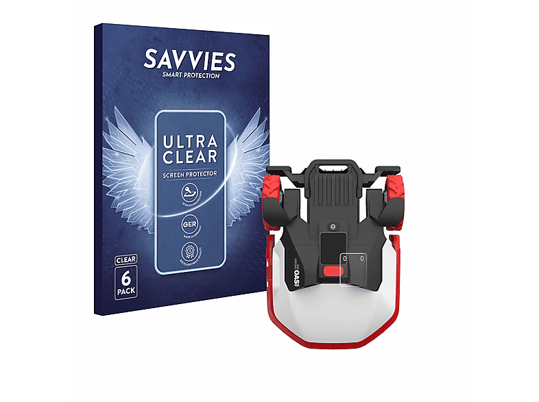 SAVVIES 6x klare Schutzfolie(für Kress Mission Mega 3000 KR133E)