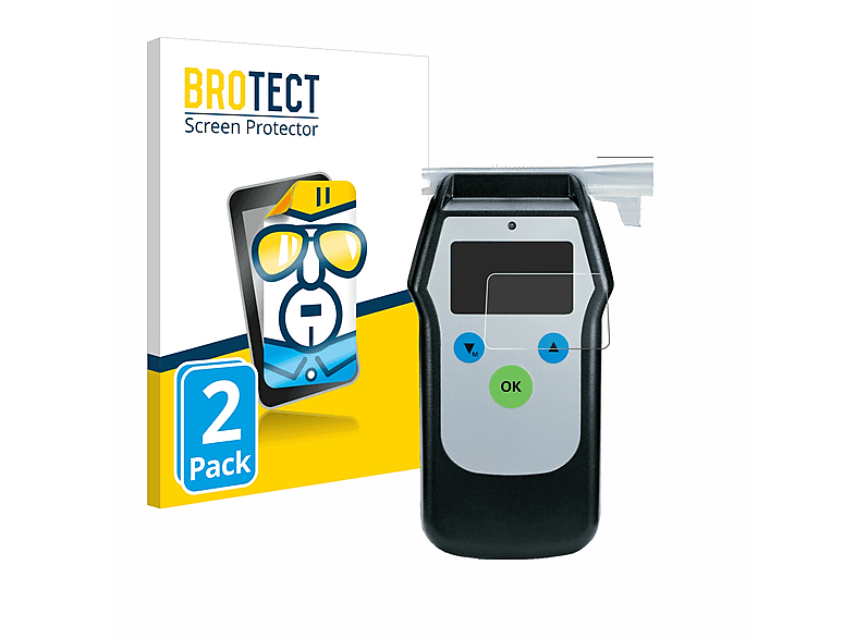 BROTECT 2x klare Schutzfolie(für Alcotest Dräger 6510)