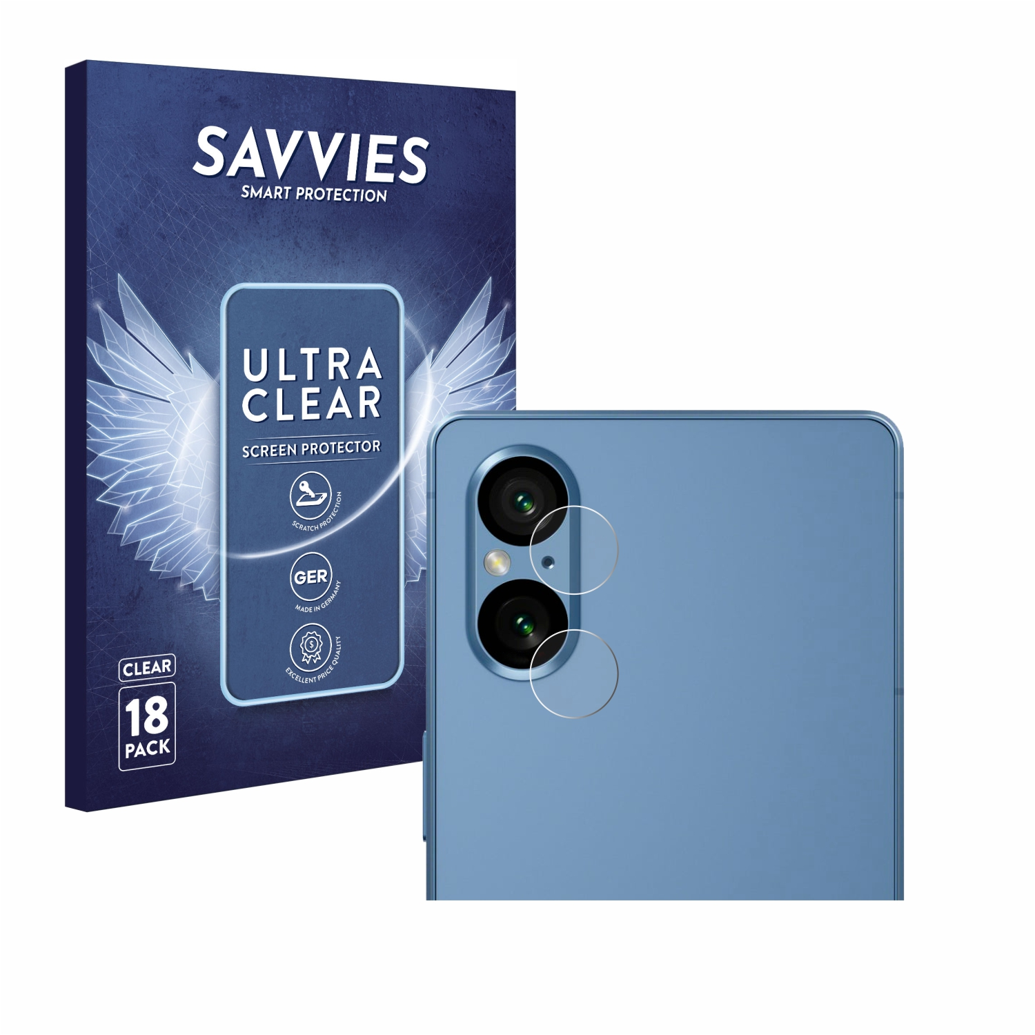 SAVVIES 18x klare Schutzfolie(für Sony Xperia 5 V)