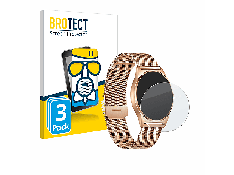BROTECT 3x Airglass matte Schutzfolie(für Xcoast X-Watch Joli XC Pro)