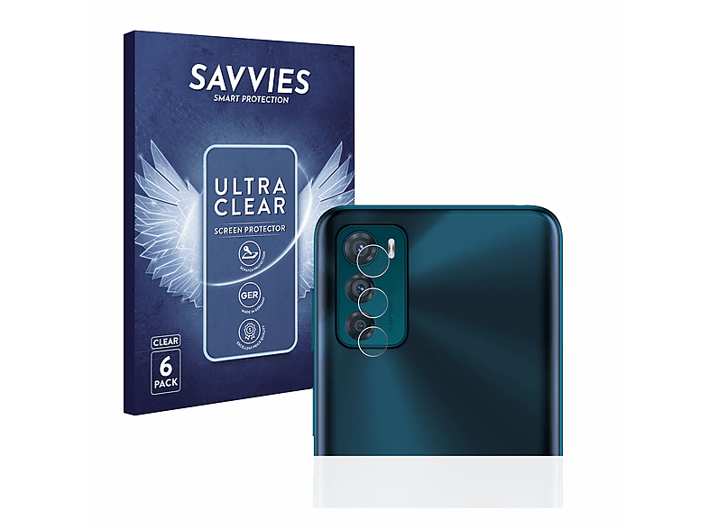 SAVVIES 6x klare Schutzfolie(für Motorola Moto G42)