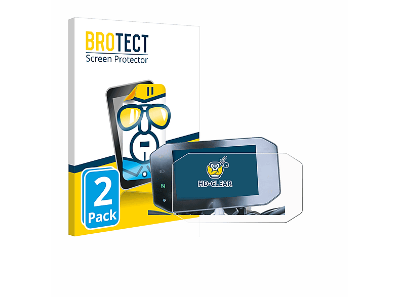 BROTECT 2x klare Schutzfolie(für VOGE 500AC) | Navi-Taschen & -Schutzfolien