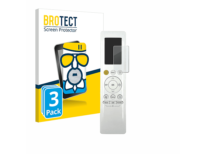 BROTECT 3x Airglass Remote ALL Midea Control) Pro EASY Schutzfolie(für matte