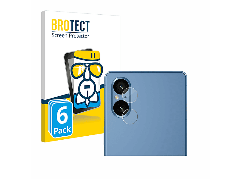 BROTECT 6x Airglass V) klare Schutzfolie(für Xperia Sony 5