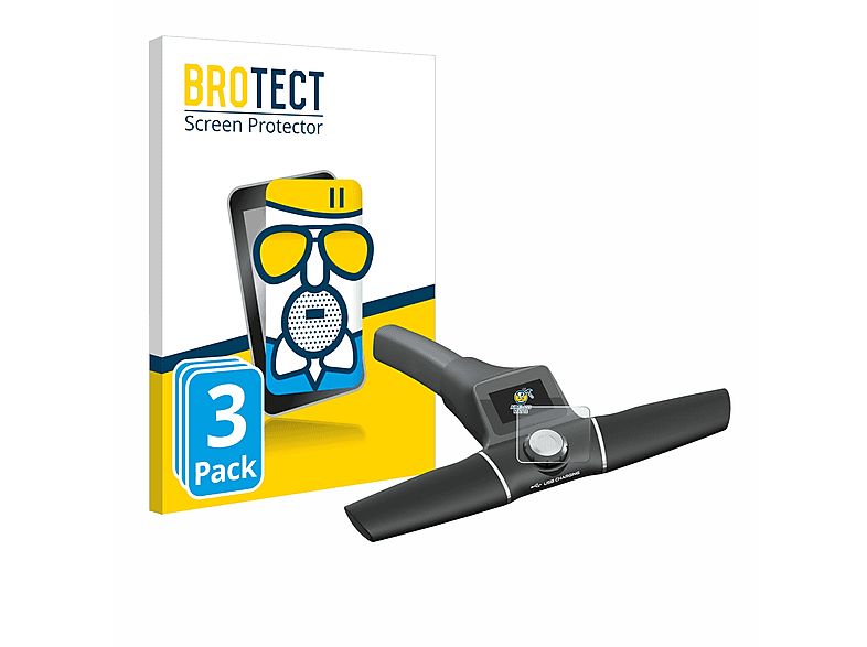 BROTECT 3x Airglass matte Schutzfolie(für Motocaddy S1 DHC Electric Trolley)