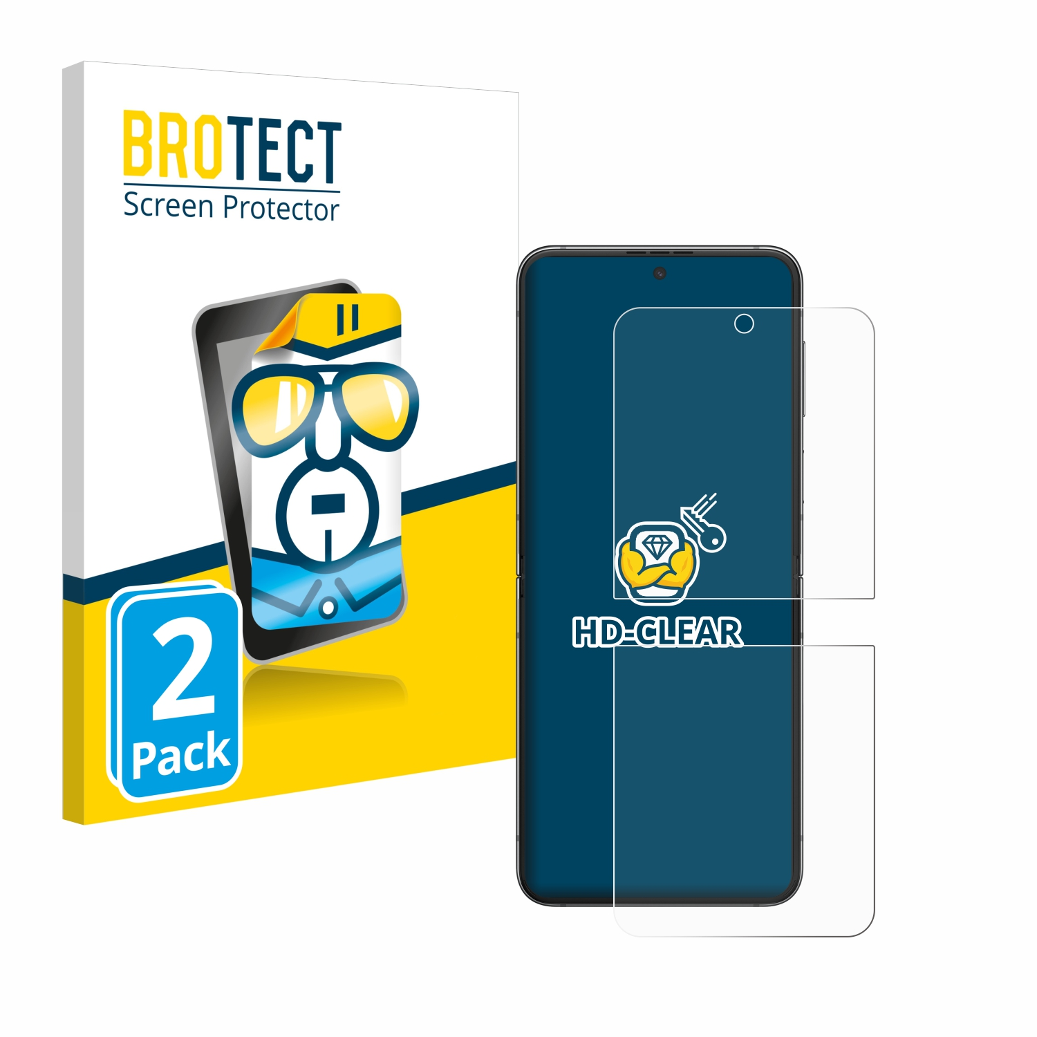 Galaxy klare Flip 5) 2x BROTECT Z Samsung Schutzfolie(für