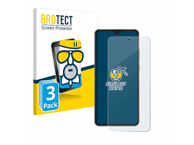 BROTECT 3x Schutzfolie(für CE3) OnePlus Nord matte Airglass
