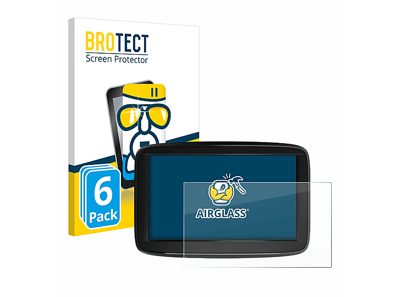 BROTECT 6x Airglass klare Schutzfolie(für TomTom Start 52 CE) | Navi-Taschen & -Schutzfolien