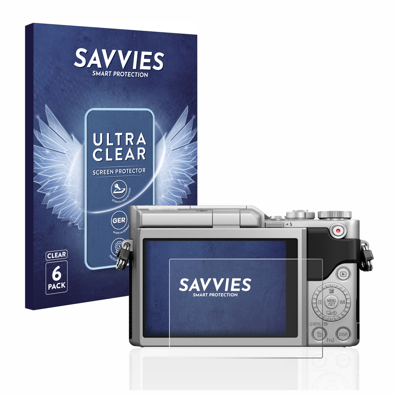 SAVVIES 6x klare Schutzfolie(für Panasonic Lumix DC-GX880K)