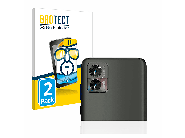 BROTECT 2x Edge Motorola 30 Neo) klare Schutzfolie(für