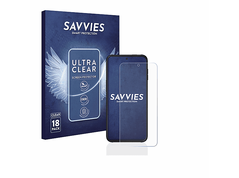 2) Xcover SAVVIES Pro 18x klare Schutzfolie(für Galaxy Samsung