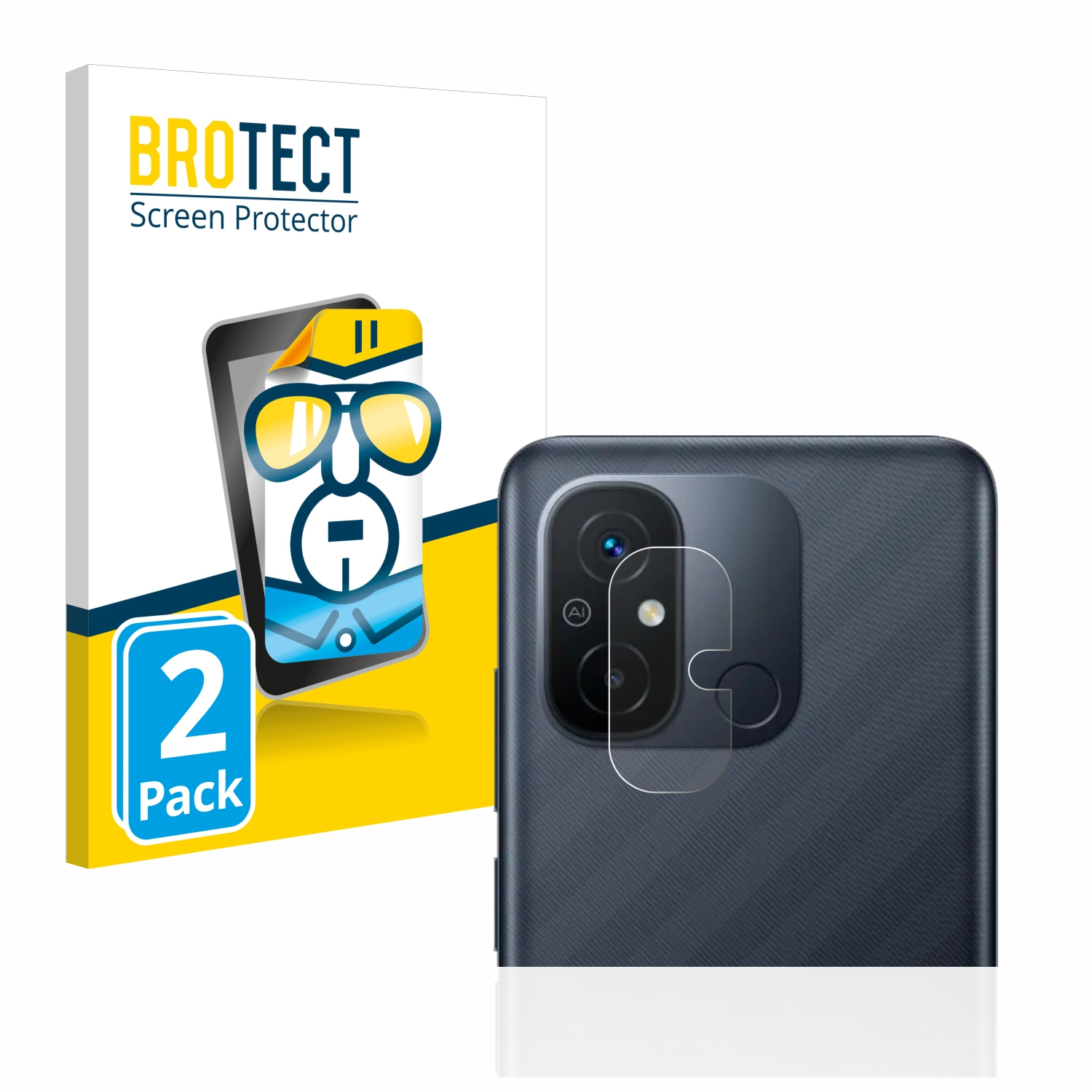 12C) 2x BROTECT Redmi klare Schutzfolie(für Xiaomi