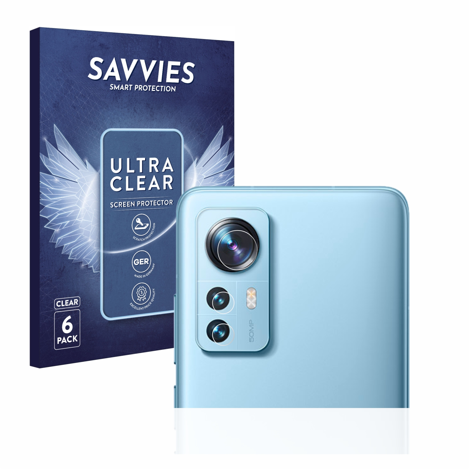 SAVVIES 6x klare Kamera)) 12X Schutzfolie(für Xiaomi (NUR