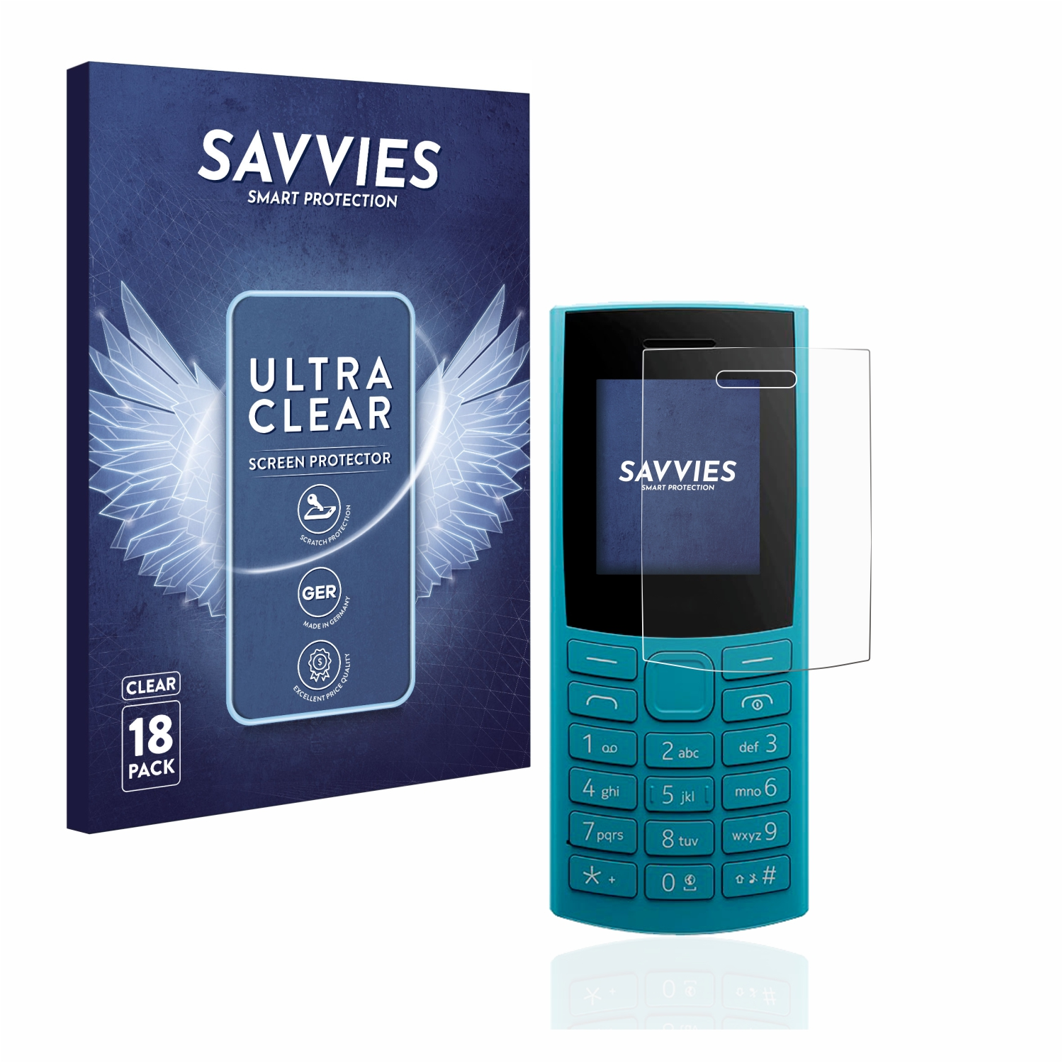 4G SAVVIES klare 18x Nokia Schutzfolie(für (2023)) 106