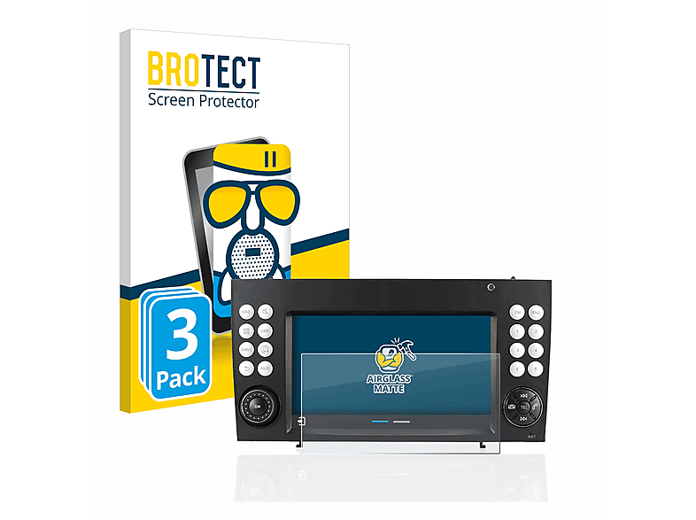 BROTECT 3x Schutzfolie(für matte Airglass D8-SLK Dynavin 7″)