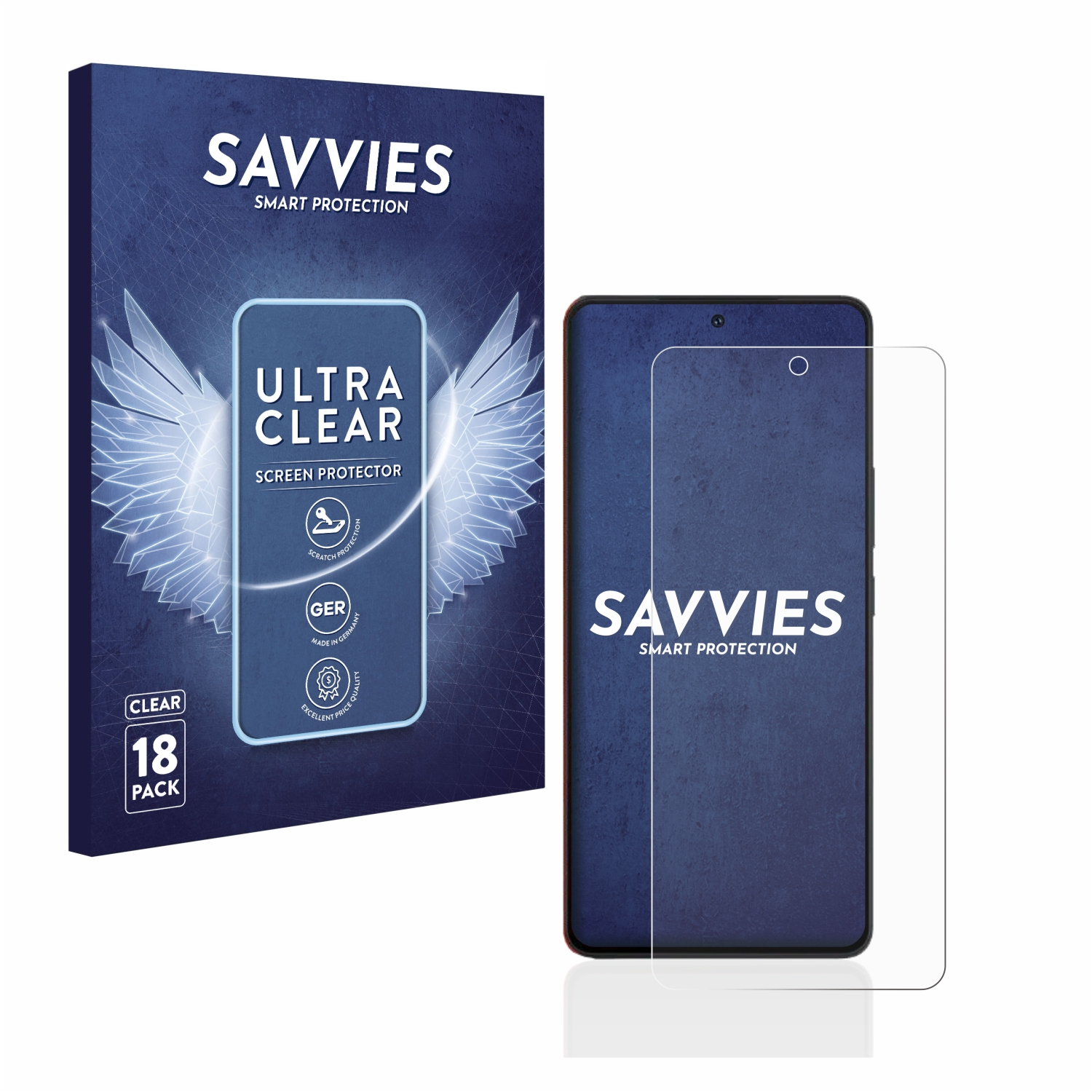 SAVVIES 18x klare Schutzfolie(für Vivo Neo 8 Pro) iQOO