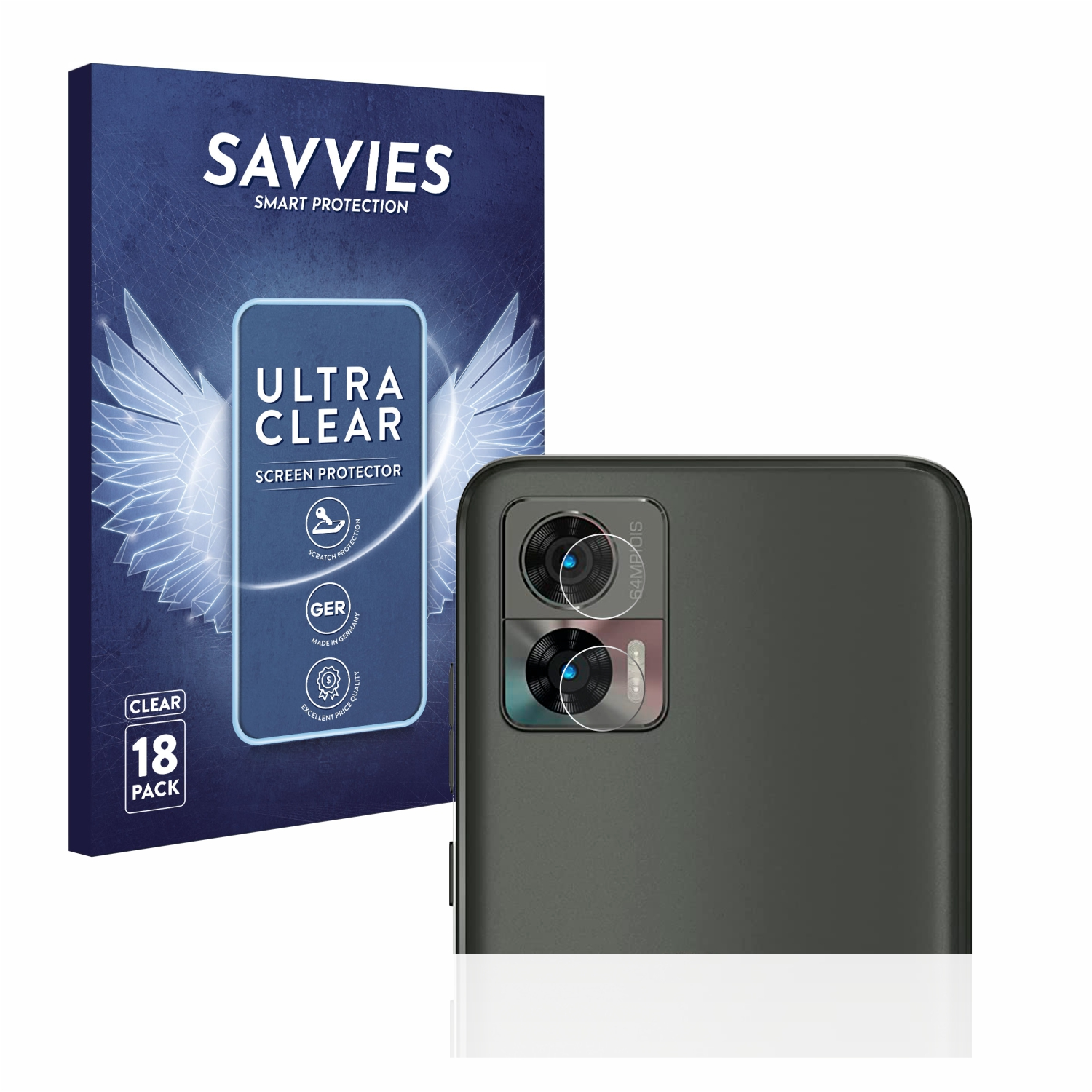 Neo) SAVVIES Edge 18x Motorola klare Schutzfolie(für 30