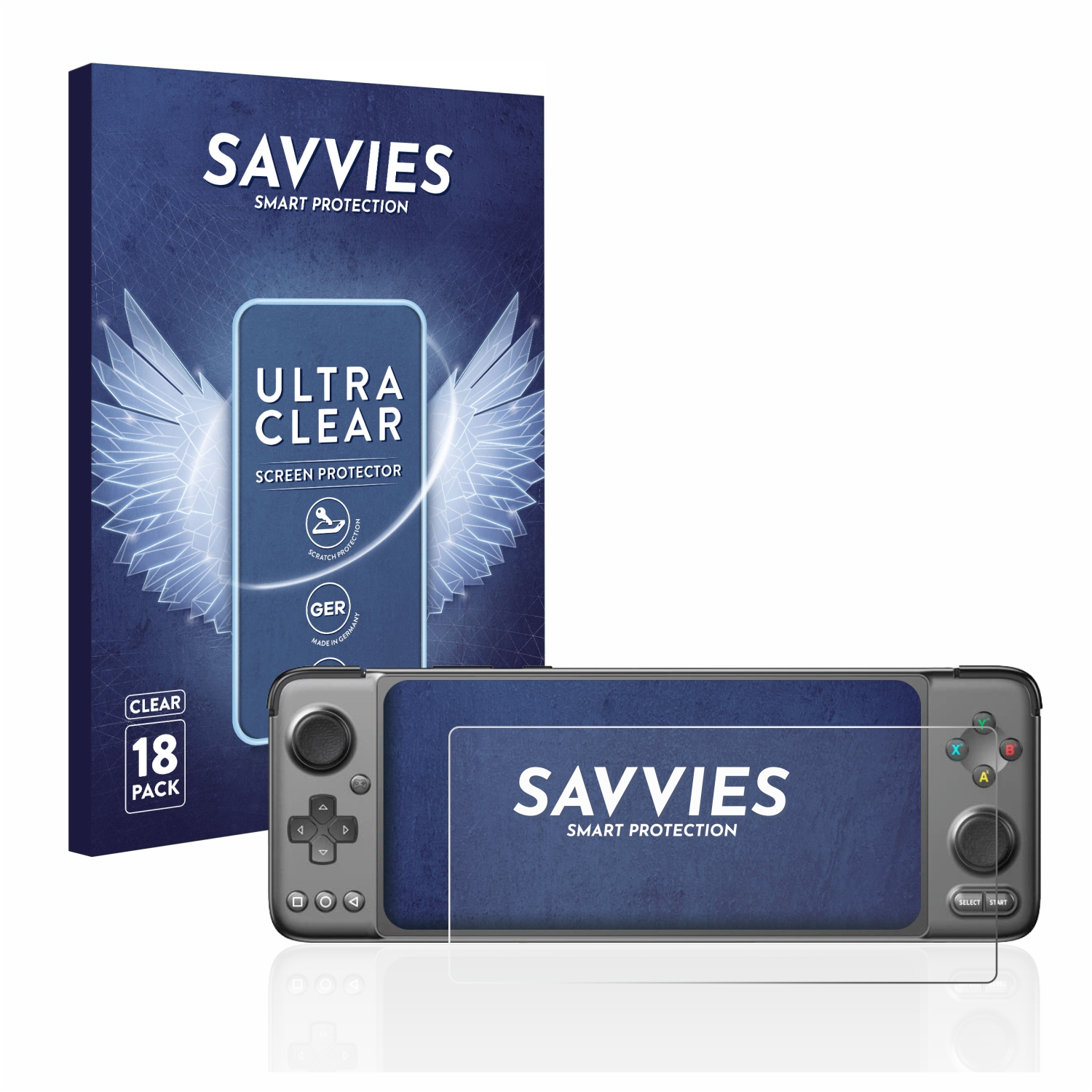 SAVVIES 18x klare Schutzfolie(für XP GPD Gaming Android Handheld)