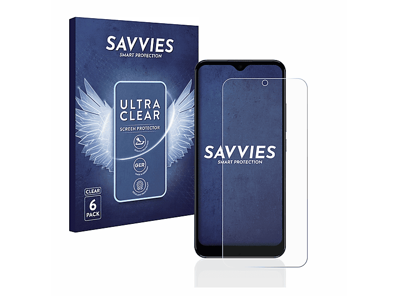 SAVVIES 6x klare Schutzfolie(für Nokia C110)