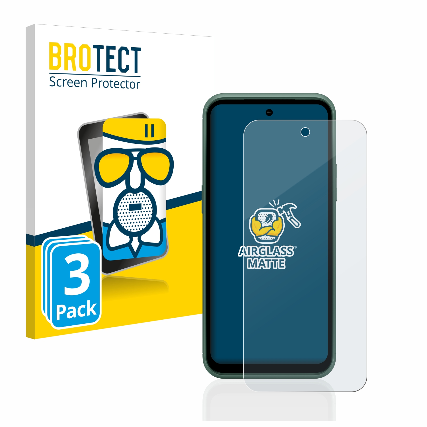 BROTECT 3x Airglass XR21) Schutzfolie(für matte Nokia