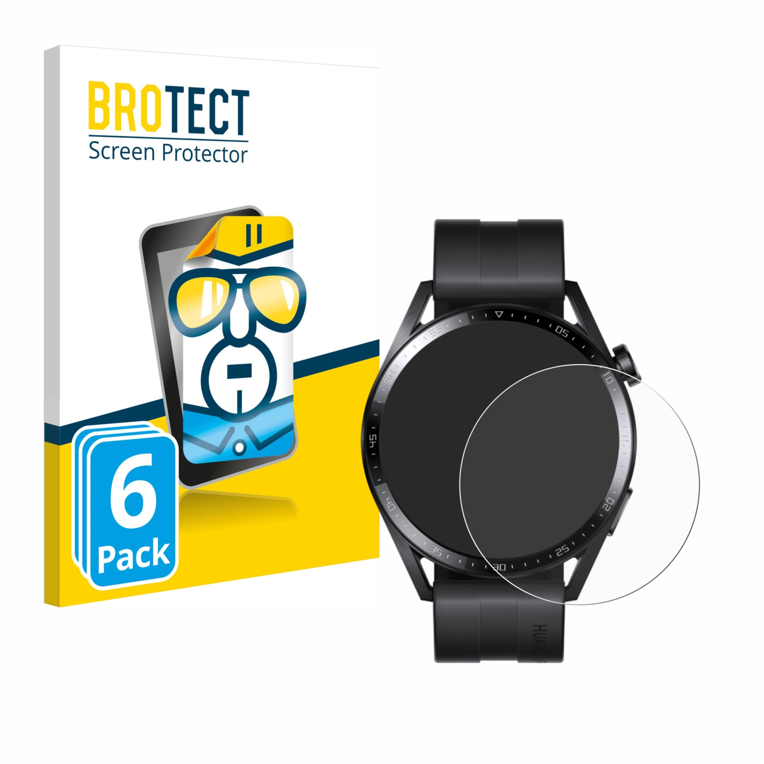 BROTECT 6x klare Schutzfolie(für Huawei (46 Watch mm)) 3 GT