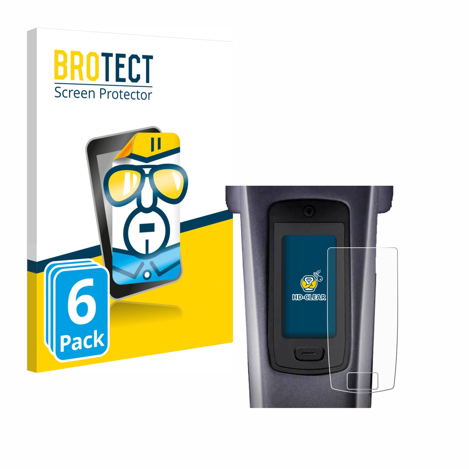 BROTECT 6x klare Schutzfolie(für E-Bike HPR50 System) TQ