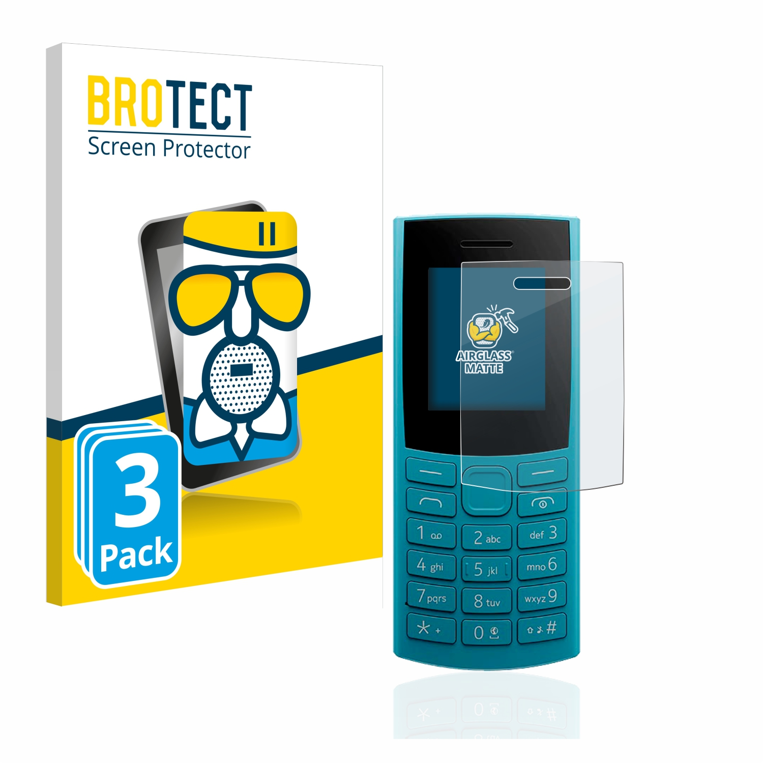 BROTECT 3x Airglass (2023)) matte 105 Schutzfolie(für 4G Nokia